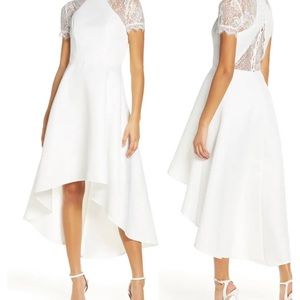 White high low dress